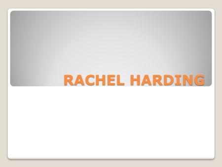 RACHEL HARDING. Position I am applying for the position of ◦Athletic Director at Abingdon High School ◦There are approximately 750 students attending.
