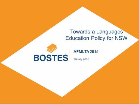 SUBTITLE DAY, MONTH, YEAR Towards a Languages Education Policy for NSW AFMLTA 2015 10 July 2015.