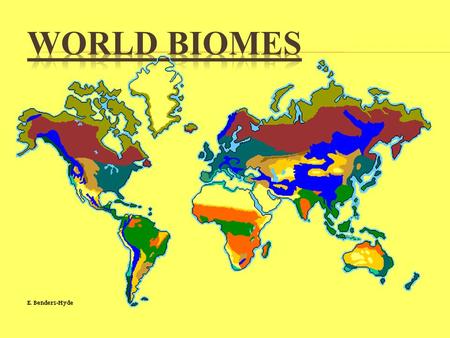 World Biomes.