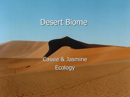 Cassie & Jasmine Ecology
