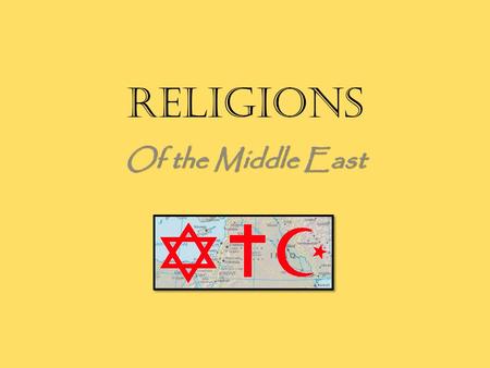 Religions Of the Middle East. VI. Judaism Torah Jewish Holy Book Old Testament of the Bible A. Judaism is the main religion of Israel. It is based upon.