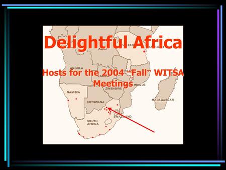 Delightful Africa Hosts for the 2004 “ Fall ” WITSA Meetings.
