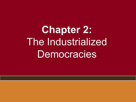 Chapter 2: The Industrialized Democracies. Four Elections United States 2004 Great Britain 2005 France 2007 Germany 2005.