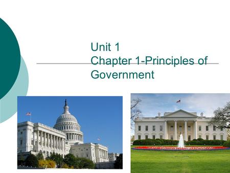 Unit 1 Chapter 1-Principles of Government. What is Government?  Institution through which a society makes and enforces its public policies and laws 