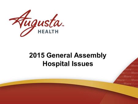 2015 General Assembly Hospital Issues. 2015 – a “Short Session” 1,865 Bills Introduced from Senate 1,143 Bills Introduced in House 3,008 Bills Reviewed.