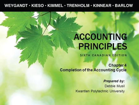 Completion of the Accounting Cycle