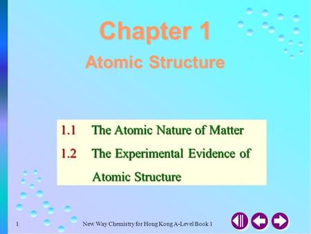 Chapter 1 Atomic Structure 1.1 The Atomic Nature of Matter