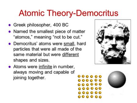Atomic Theory-Democritus