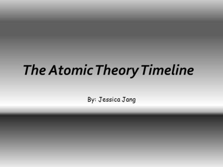 The Atomic Theory Timeline