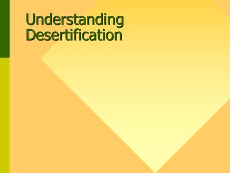 Understanding Desertification