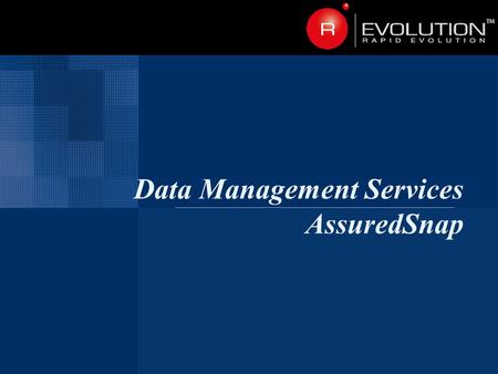 Data Management Services AssuredSnap. Page 2 Agenda Why protect your data?  Causes of data loss  Hardware data protection  DMS data protection  Data.