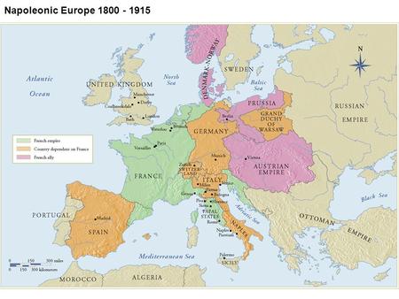 1 Napoleonic Europe 1800 - 1915. 2 1.Origins and spread of the luxurious and decorative style known as Rococo. 2.Main styles of Neoclassicism and Romanticism.