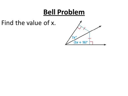 Bell Problem Find the value of x.. 5.4 Use Medians and Altitudes Standards: 1.Apply proper techniques to find measures 2.Use representations to communicate.