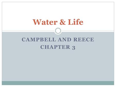 Campbell and Reece Chapter 3