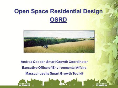 Open Space Residential Design OSRD