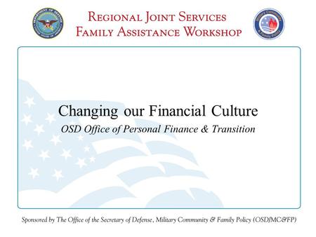 Changing our Financial Culture