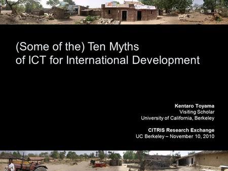 of ICT for International Development