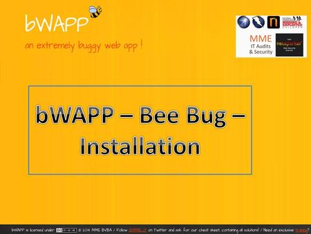 bWAPP – Bee Bug – Installation