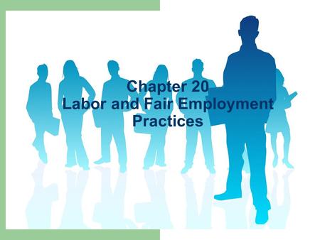 Chapter 20 Labor and Fair Employment Practices