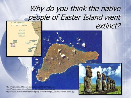 Why do you think the native people of Easter Island went extinct?