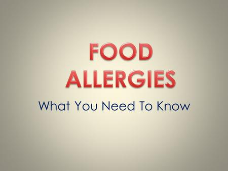 What You Need To Know. Incidendence 50 million Americans suffer from all types of allergies – Indoor/outdoor – Food & Drug – Latex – Insect – Skin – Eye.