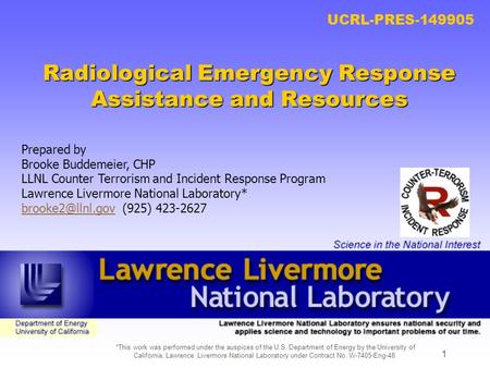 Radiological Emergency Response Assistance and Resources