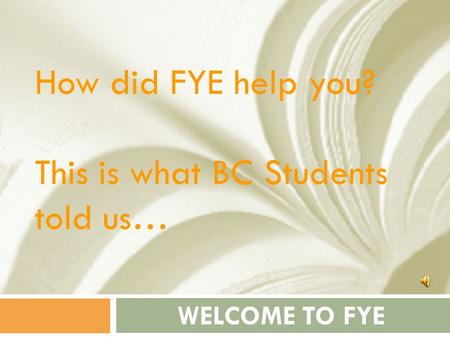 This is what BC Students told us…