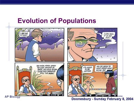 AP Biology 2007-2008 Evolution of Populations Doonesbury - Sunday February 8, 2004.