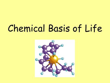 Chemical Basis of Life. Ionic Bonding