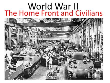 World War II The Home Front and Civilians. The City of Leningrad (now St. Petersburg) experienced 900 days of siege. Its inhabitants became so desperate.