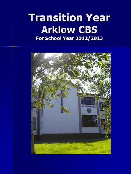 Transition Year Arklow CBS For School Year 2012/2013.