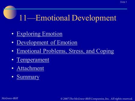 11—Emotional Development