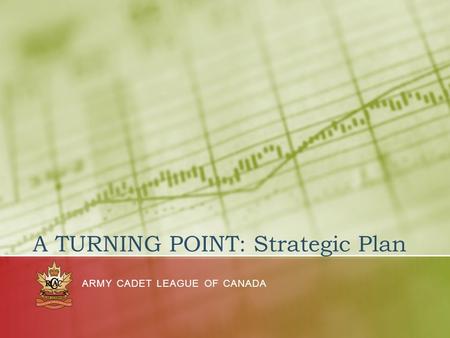 A TURNING POINT: Strategic Plan ARMY CADET LEAGUE OF CANADA.