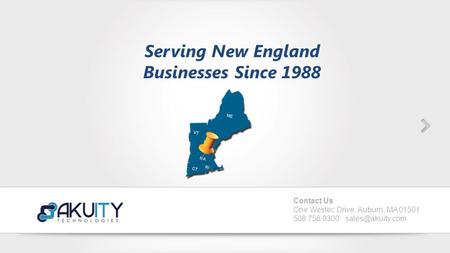 This is the best Power Point Template ever. It comes with over 5 styles of colors and include lots of features. Serving New England Businesses Since 1988.