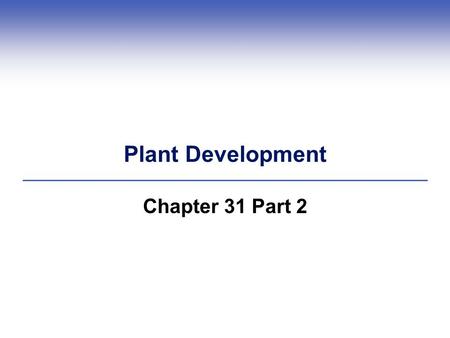 Plant Development Chapter 31 Part 2. 31.4 Adjusting the Direction and Rates of Growth  Tropisms Plants adjust the direction and rate of growth in response.