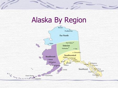 Alaska By Region. Southwest Alaska Made up of the Aleutian and Pribilof Islands, the Kodiak Island group, and the Alaska Peninsula. Land is grassy tundra.