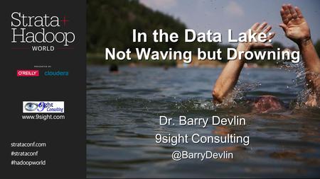 In the Data Lake: Not Waving but Drowning Dr. Barry Devlin 9sight