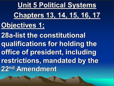 Unit 5 Political Systems
