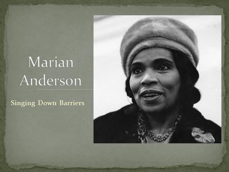 marian anderson childhood and education