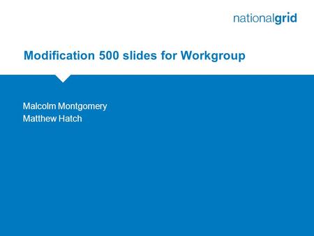 Modification 500 slides for Workgroup