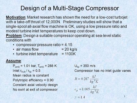 Design of a Multi-Stage Compressor