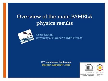 Overview of the main PAMELA physics results