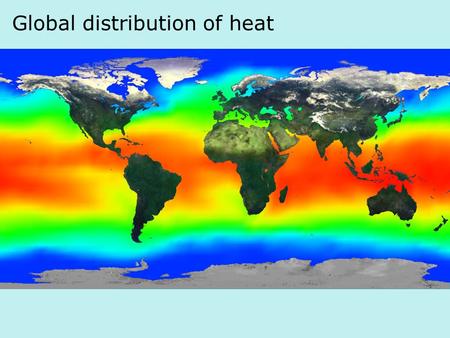 Global distribution of heat text. Spectra of incoming vs. outgoing radiation text.
