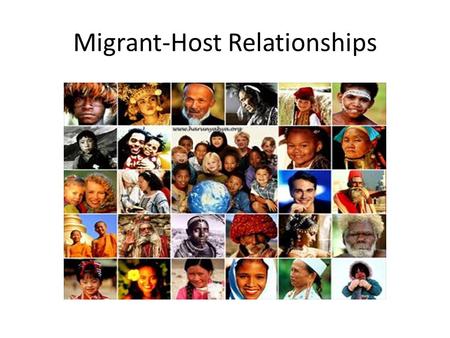 Migrant-Host Relationships