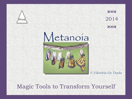 Metanoia Magic Tools to Transform Yourself  2014  © Viktória Gy Duda.