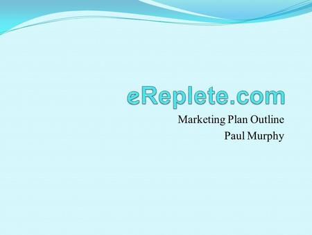 Marketing Plan Outline Paul Murphy. Executive Summary Overall Strategy e Replete.com is a concierge-like cloud-based company serving lawyers working as.