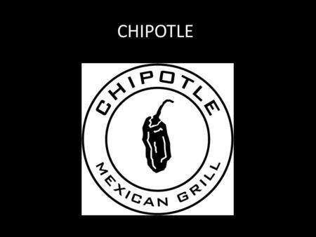 CHIPOTLE. Why Chipotle? I choose Chipotle because it is my favorite restaurant It allows you to put pretty much whatever you want in a burrito!!!!!