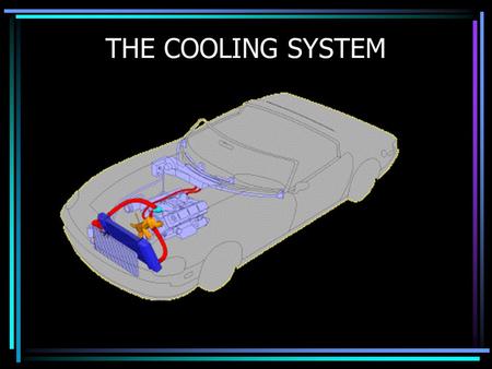 THE COOLING SYSTEM. Purpose To regulate the engines internal temperature To remove excess heat from the engine To provide heat to the passenger compartment.