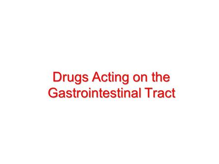 Drugs Acting on the Gastrointestinal Tract. 1.Emetics and Antiemetics.