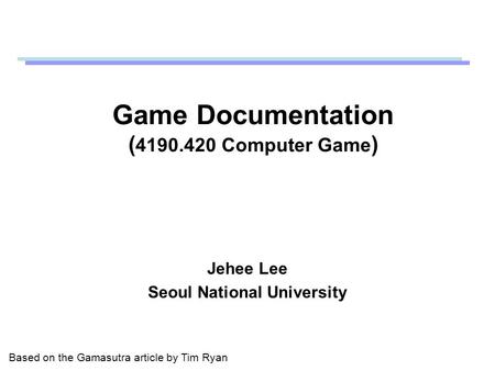 Game Documentation ( Computer Game)